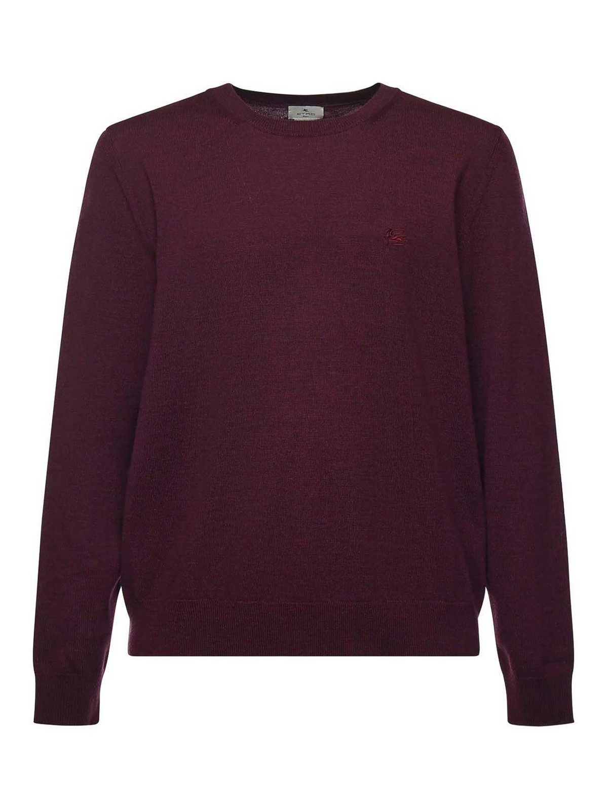Wool Sweater With Embroidered Monogram