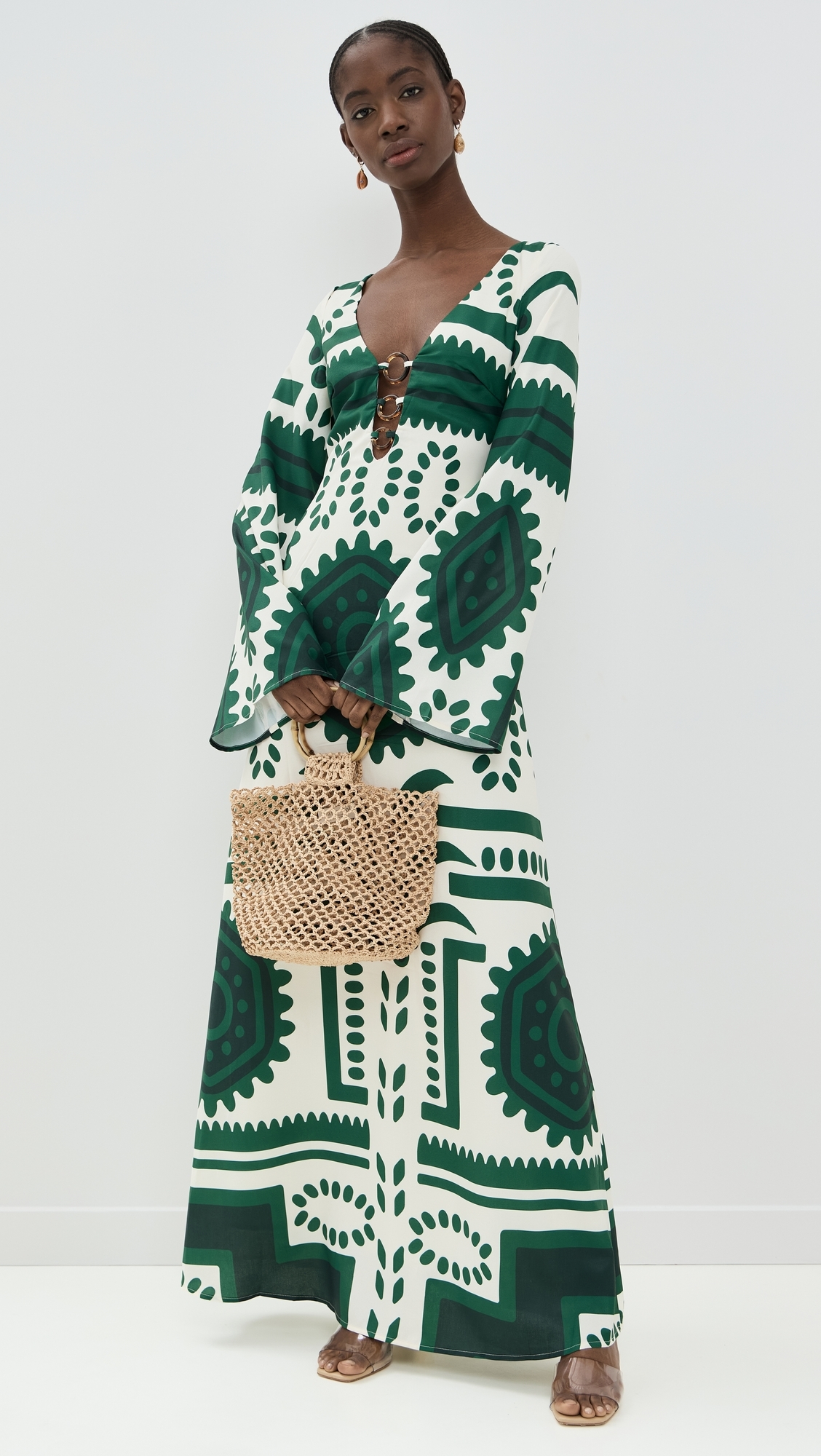 Caledeira Maxi Dress Green Multi