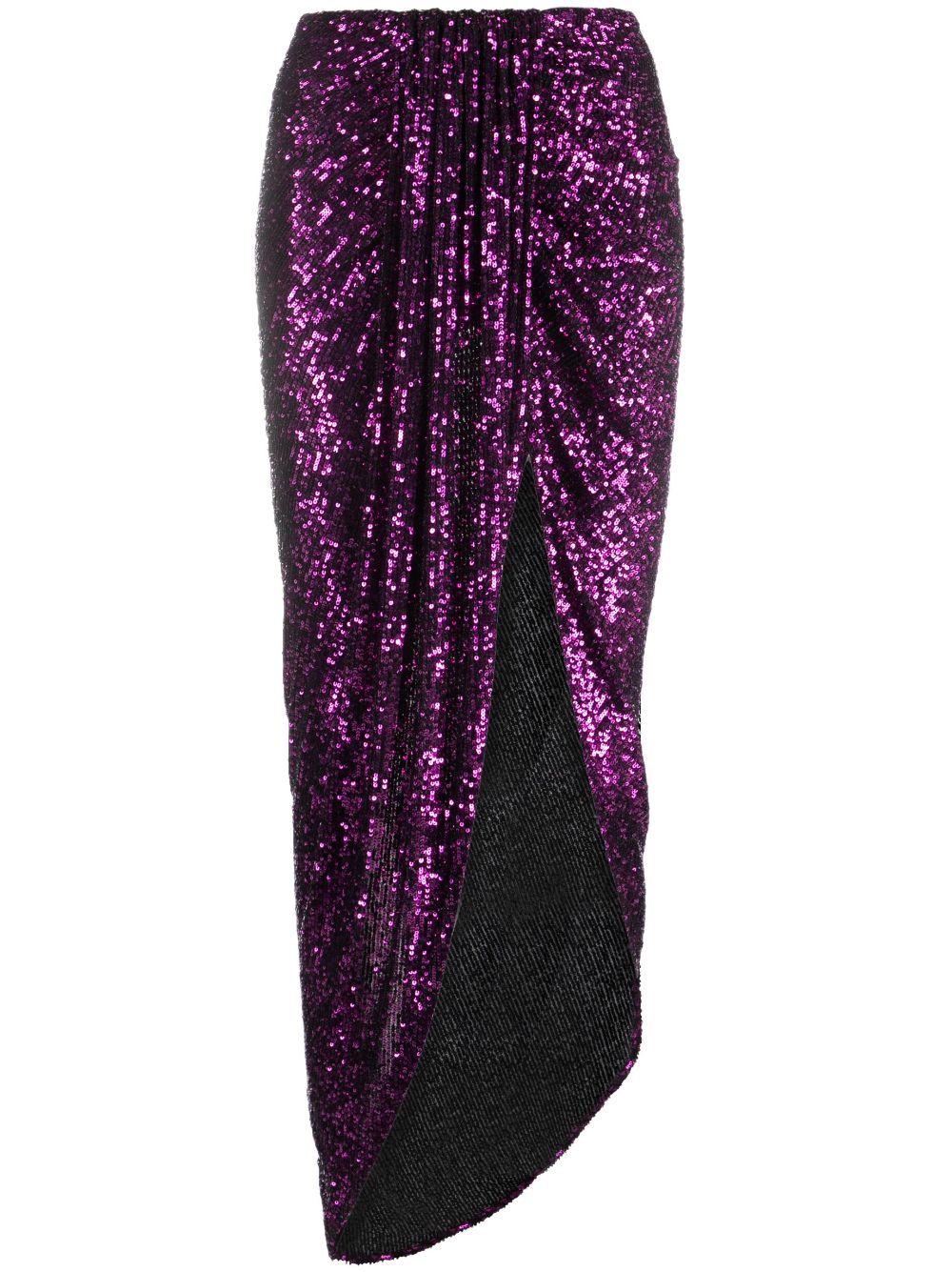 High-waisted sequin-embellished skirt - Purple