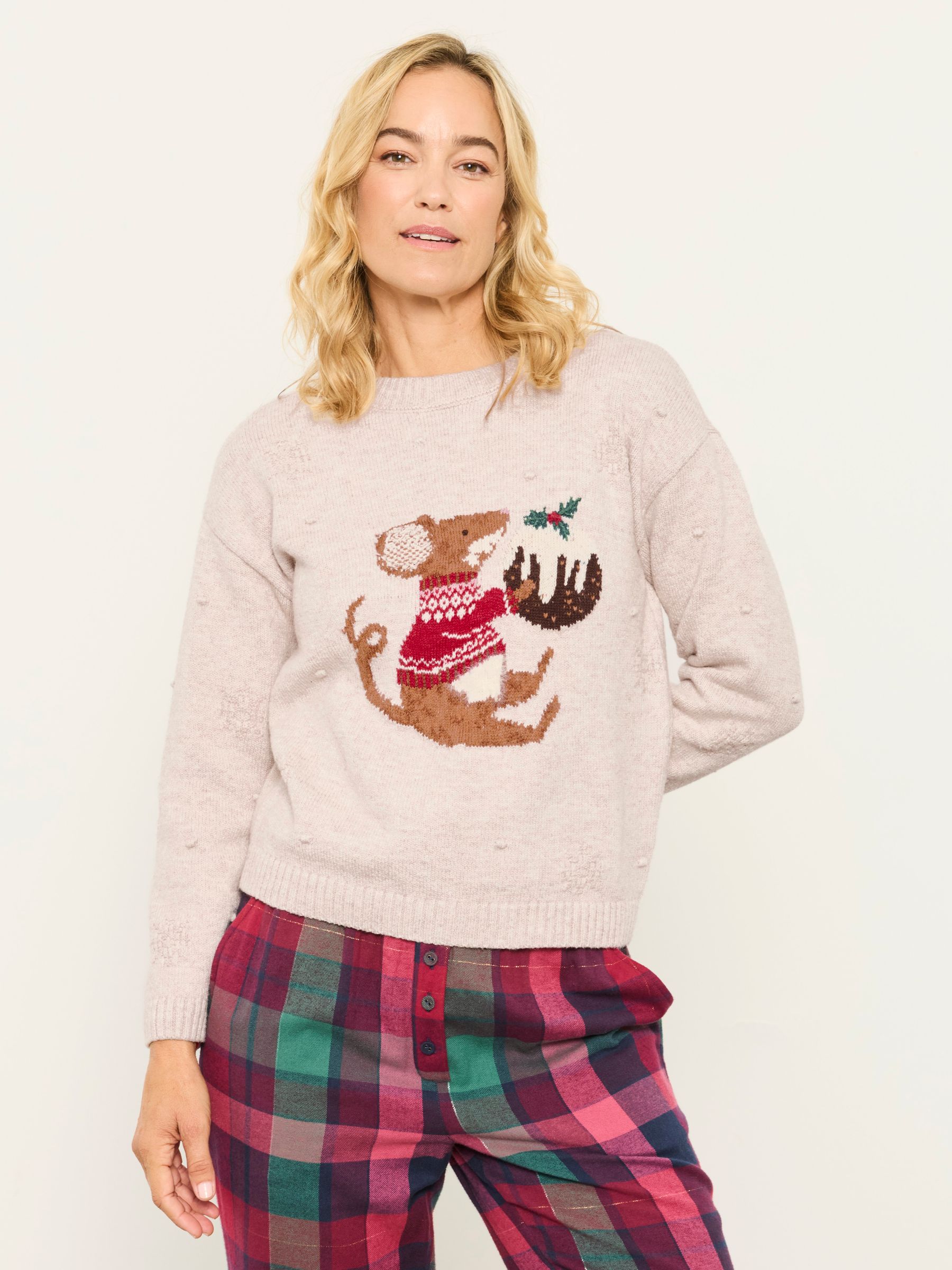 Oatmeal Shelter Mouse Pudding Jumper