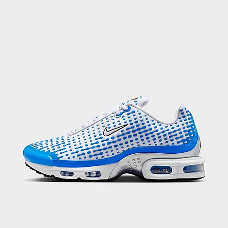 Men's Air Max Plus VII Casual Shoes in White/Blue Crystal/Metallic Silver