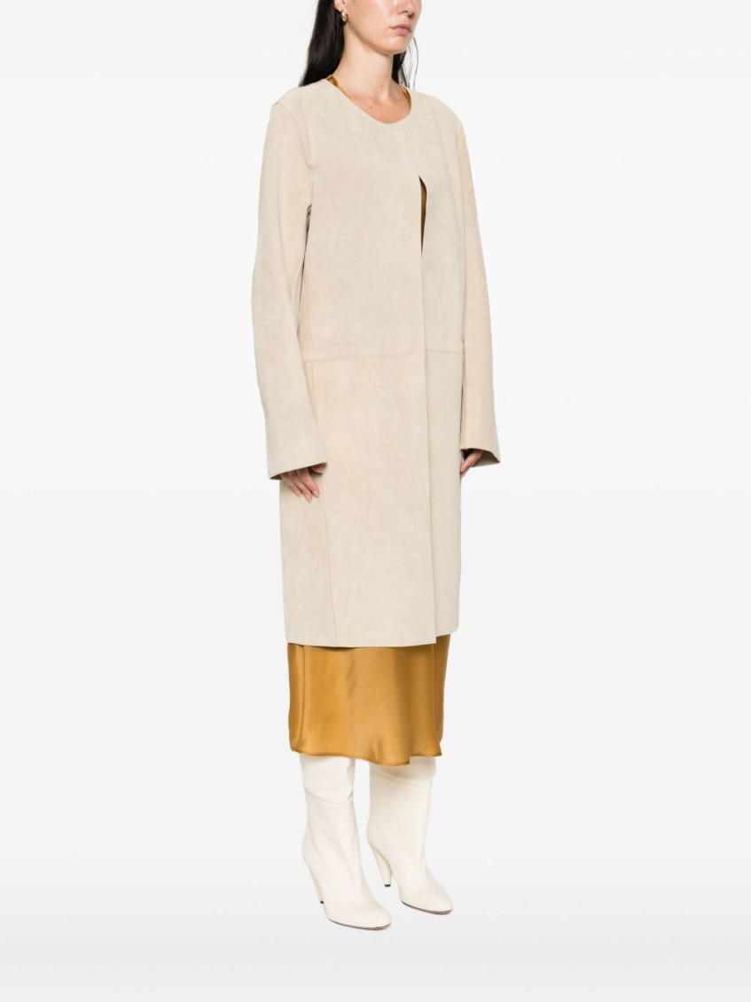 Suede Leather Coat