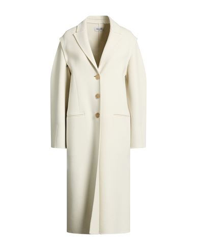 Woman Coat Ivory Size 4 Virgin Wool, Cashmere, Viscose, Polyurethane