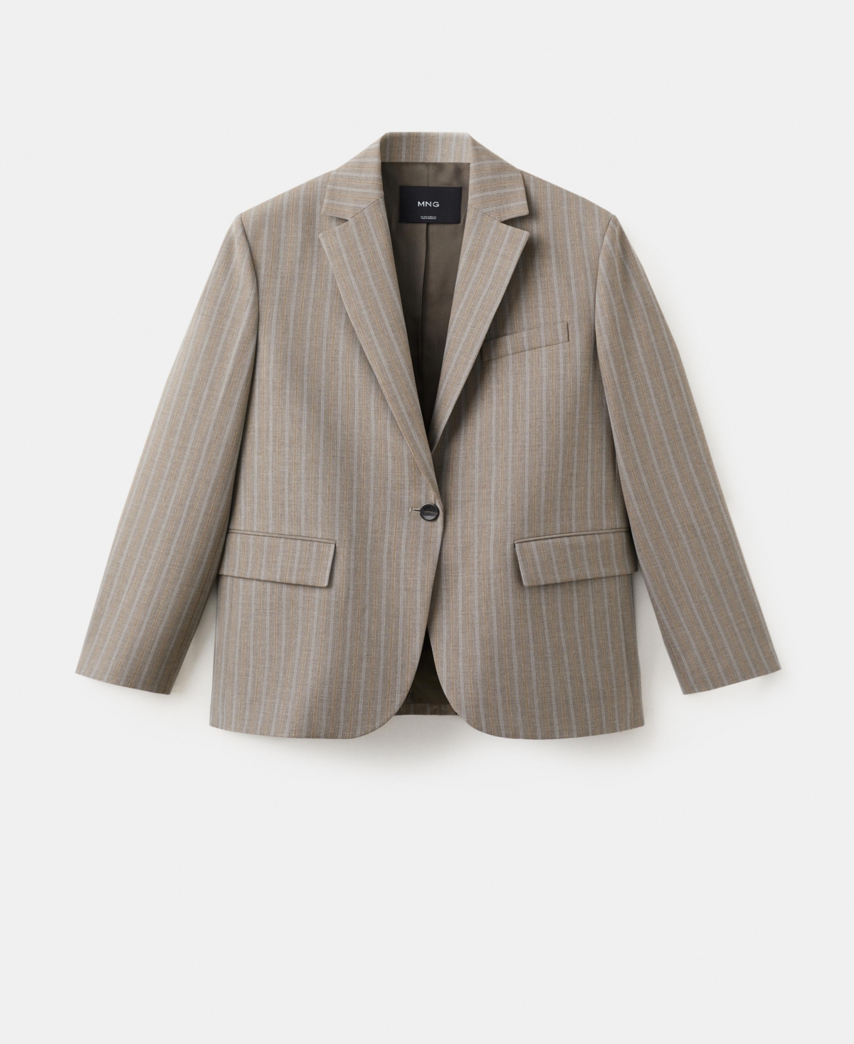 Women's Wool-Blend Suit Blazer - Medium Brown