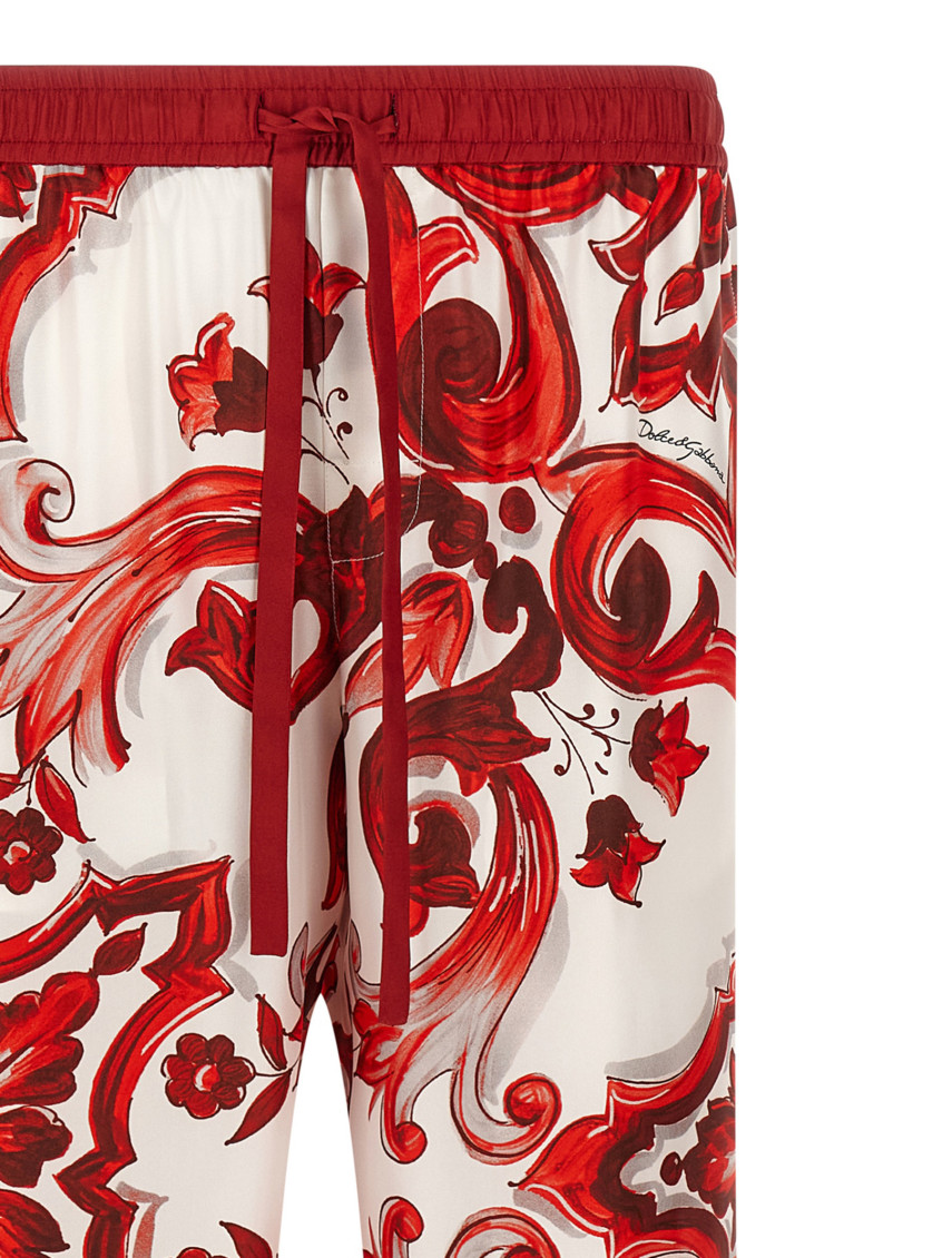 Dolce&Gabbana - vanity straight leg printed lightweight pant