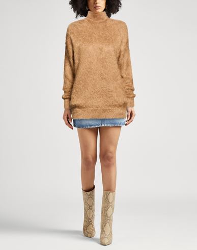 Woman Turtleneck Sand Size L Superkid mohair, Polyamide, Elastane