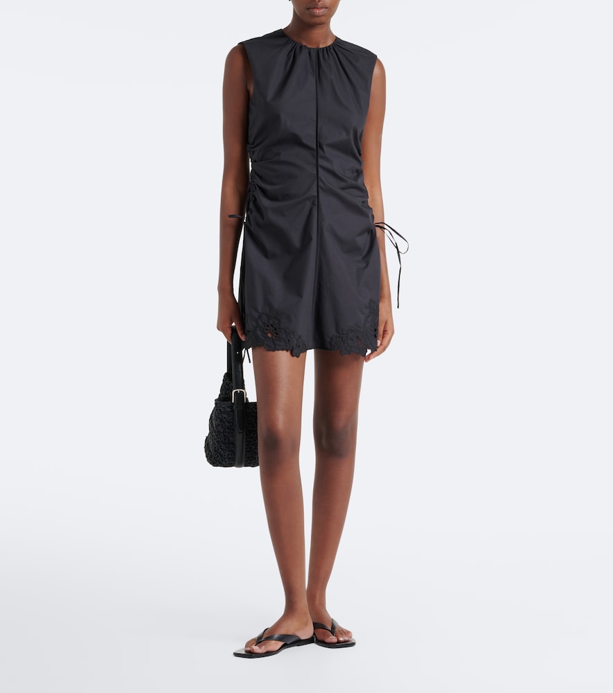 Klara ruched cotton minidress
