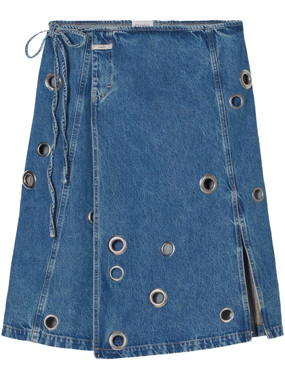 Closed Wrap midi skirt - Blue