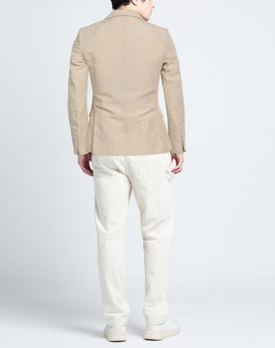 Man Blazer Beige Size 38 Linen, Viscose