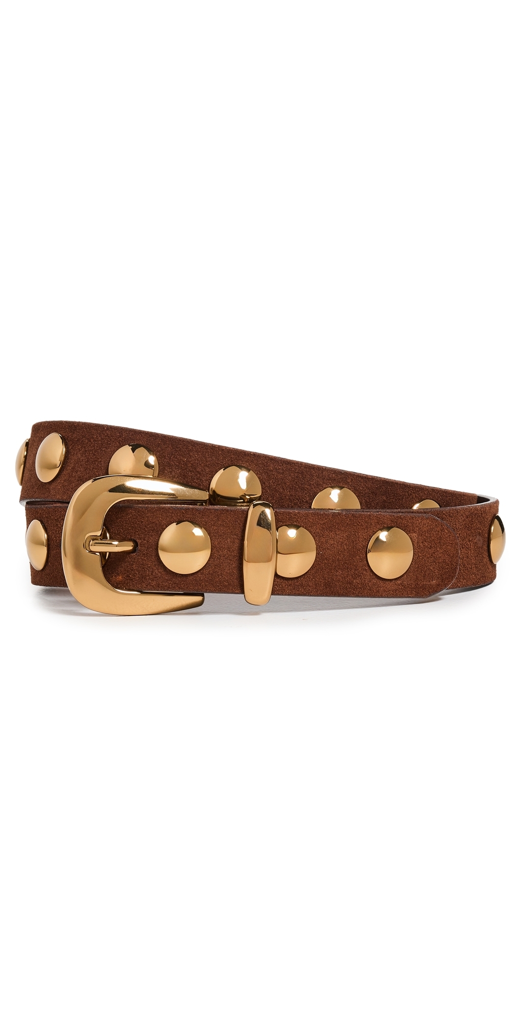 Essentials Western Studded Belt Soft Mahogany