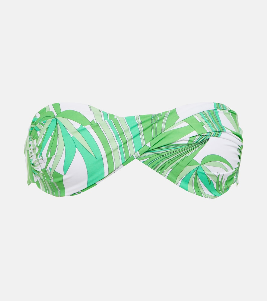Martinique printed bandeau bikini top