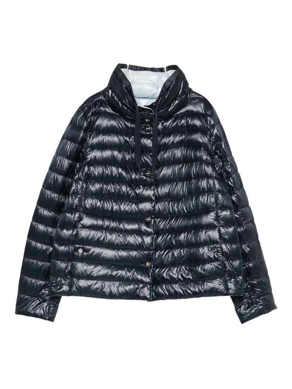 Herno - down jacket drawstring detail high collar