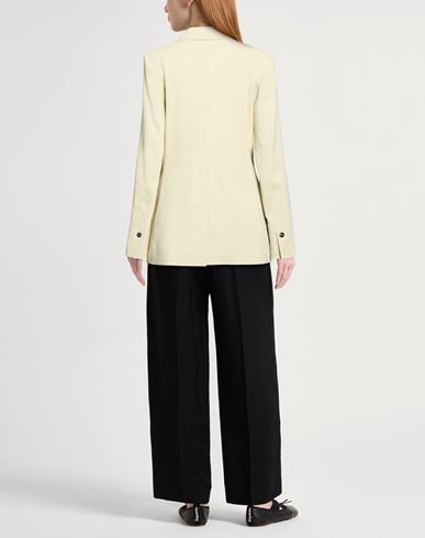 Woman Blazer Sage green Size 6 Viscose, Linen, Elastane