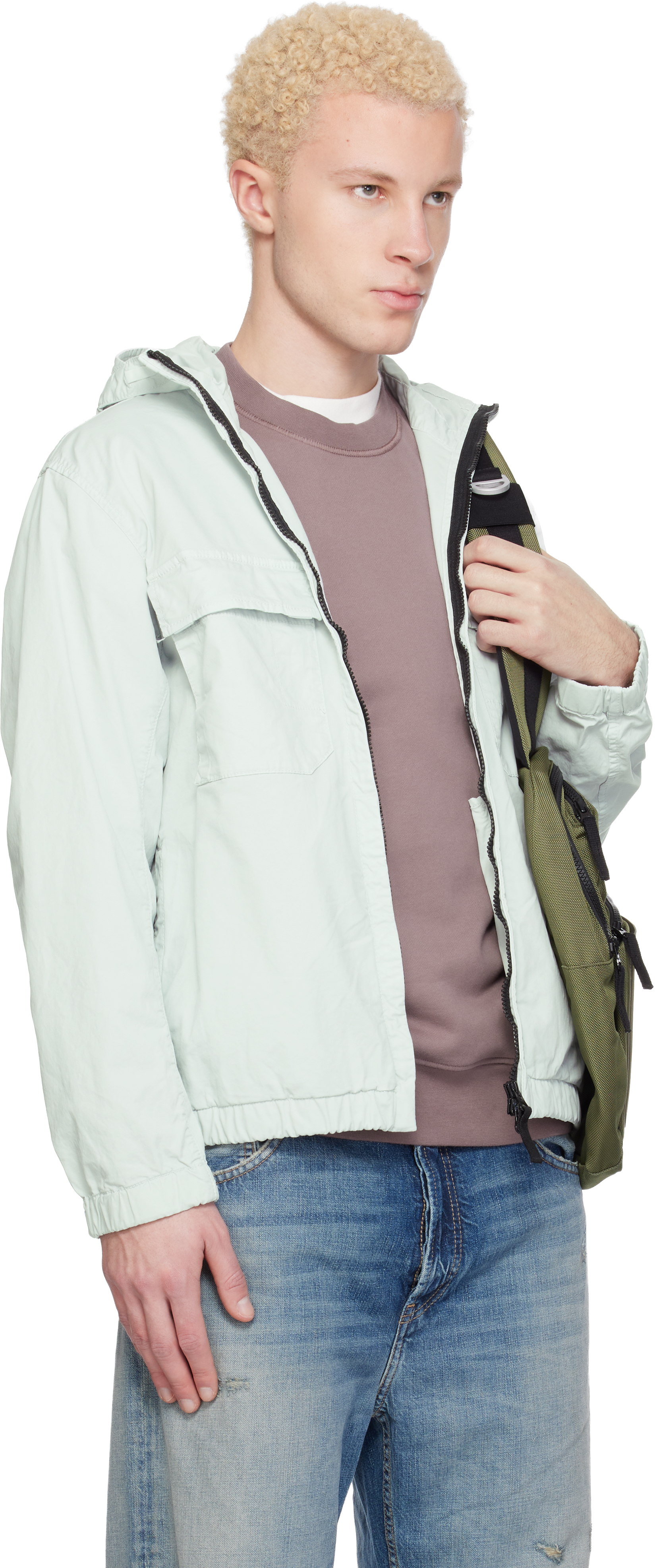 Blue 4100077 Stretch Organic Cotton Twill Jacket