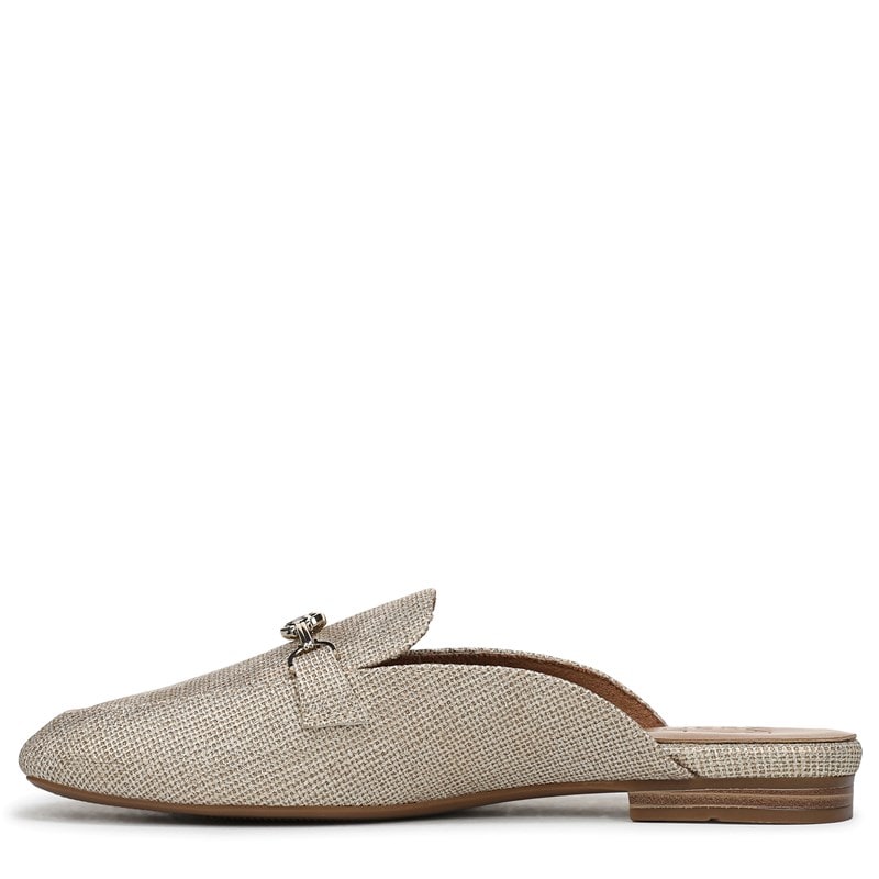 Basel Mule Shoes, Natural Beige Faux Leather