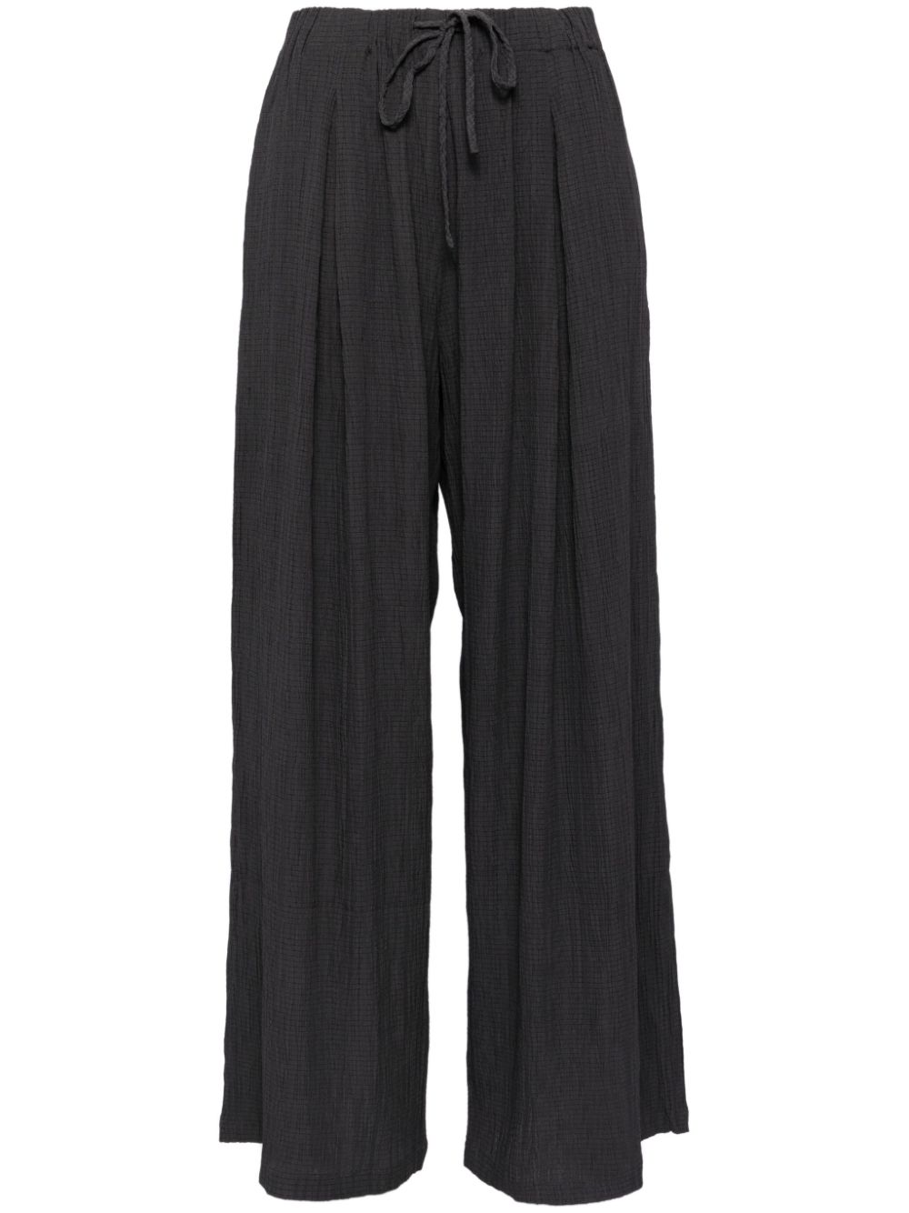 Drawstring straight-leg trousers - Grey