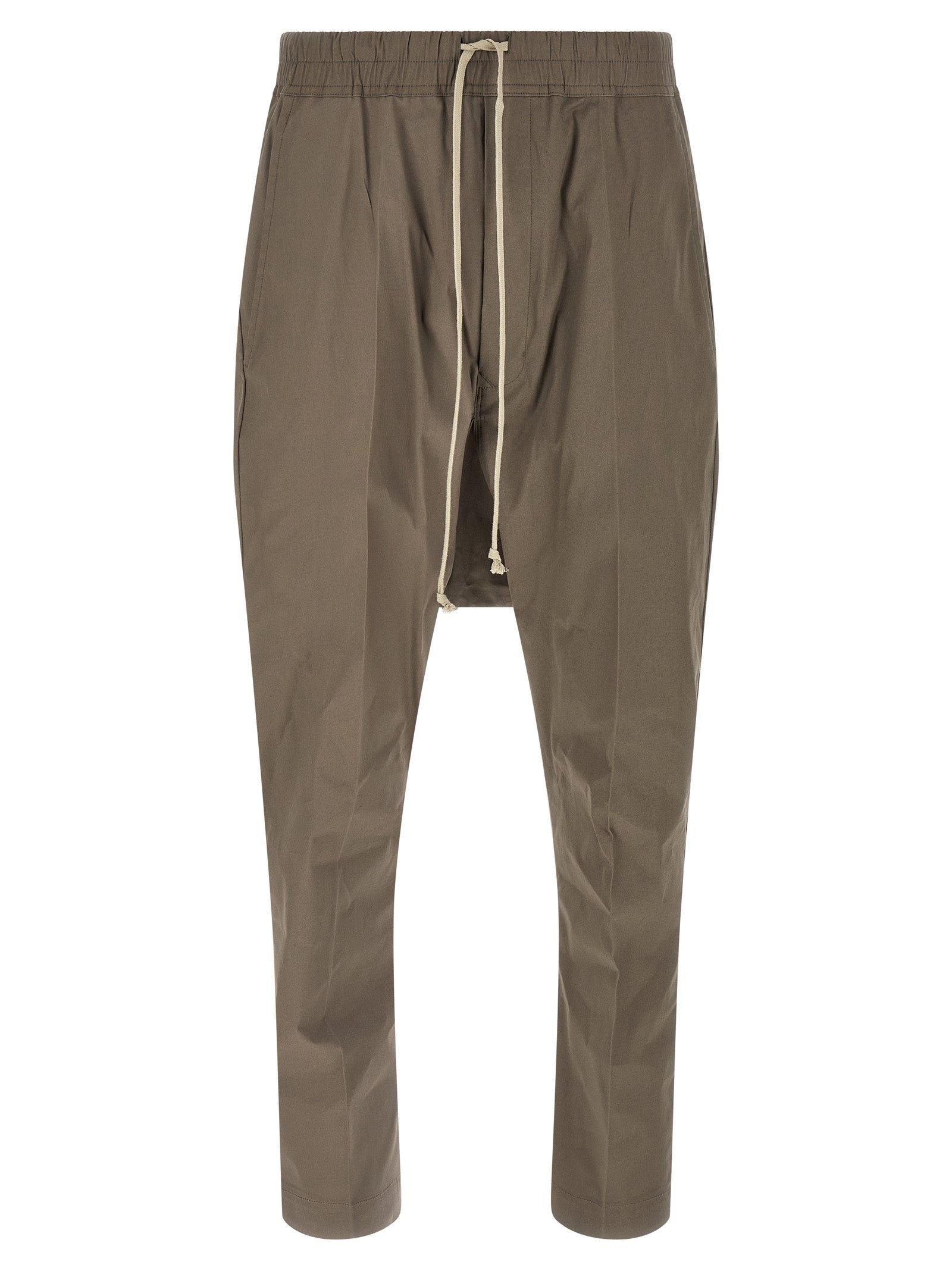Cotton-Poplin Drawstring Joggers — Gray