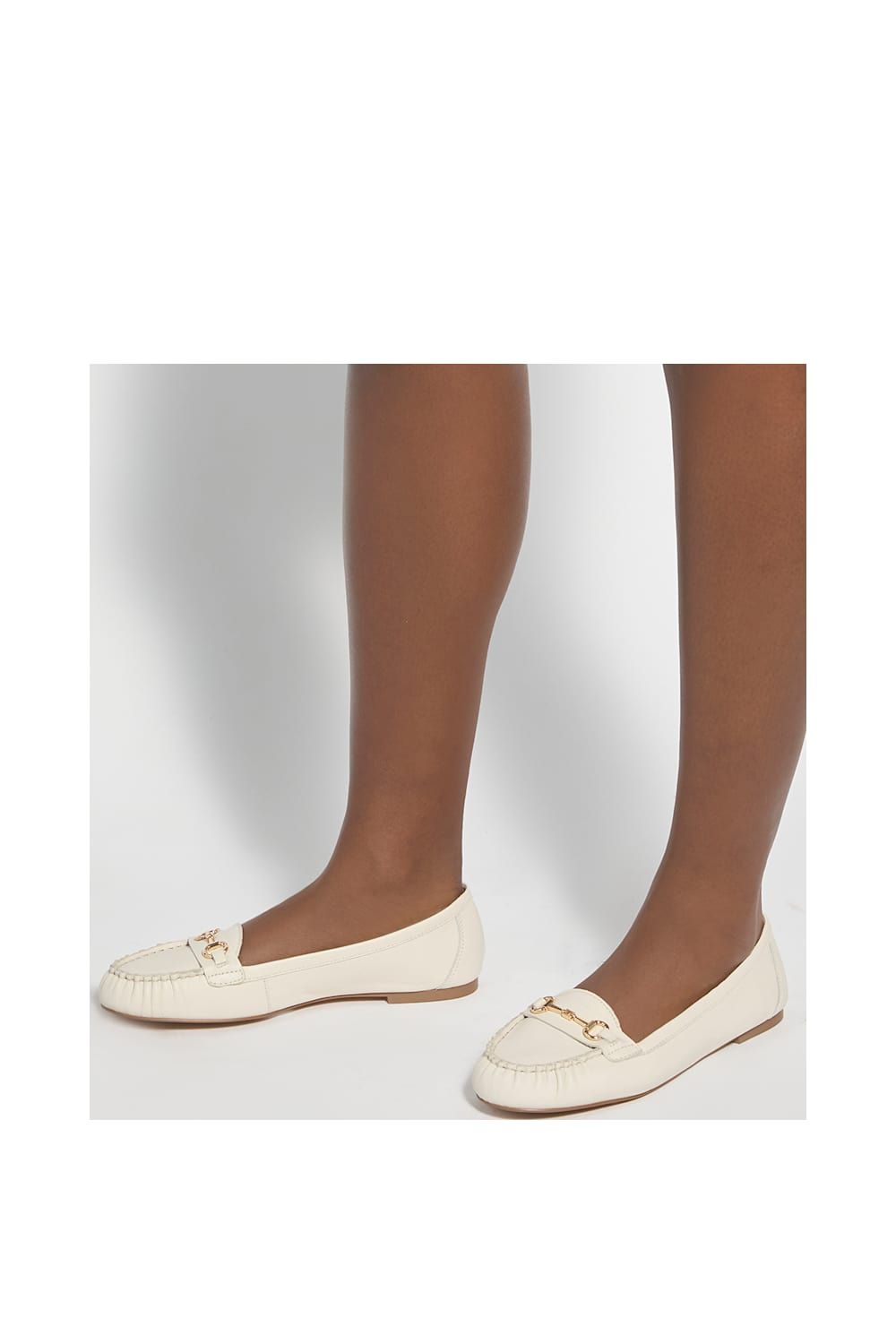 Dune London Women's 'Guno' Leather Loafers in White
