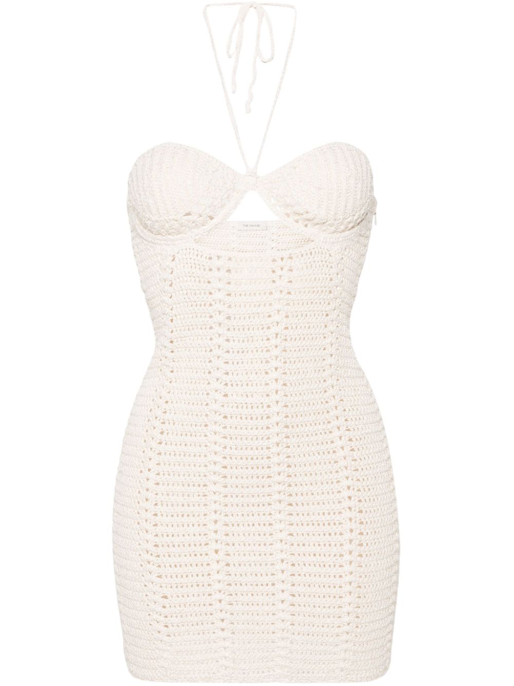 Bergen crochet-knit minidress - Neutrals