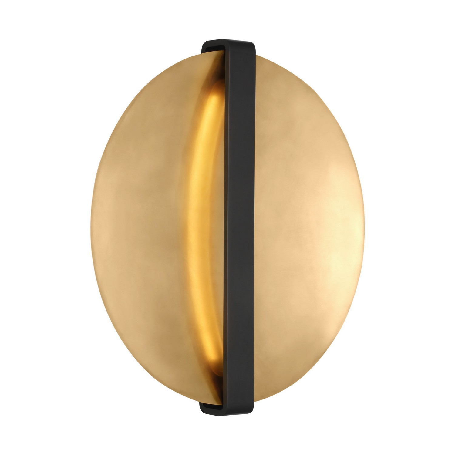 Cymbal 1-Light LED Wall Sconce in Dark Bronze with Natural Bra
