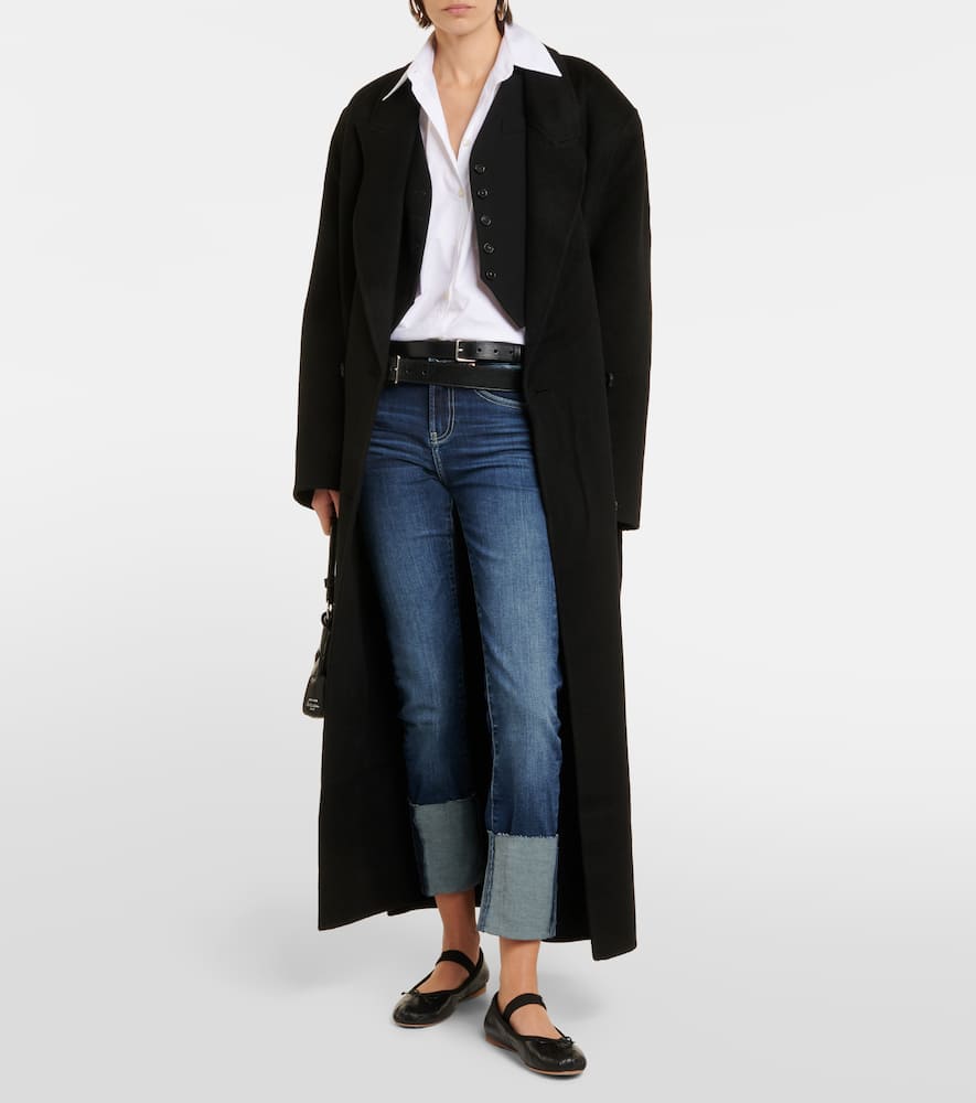 Girlfriend mid-rise slim jeans