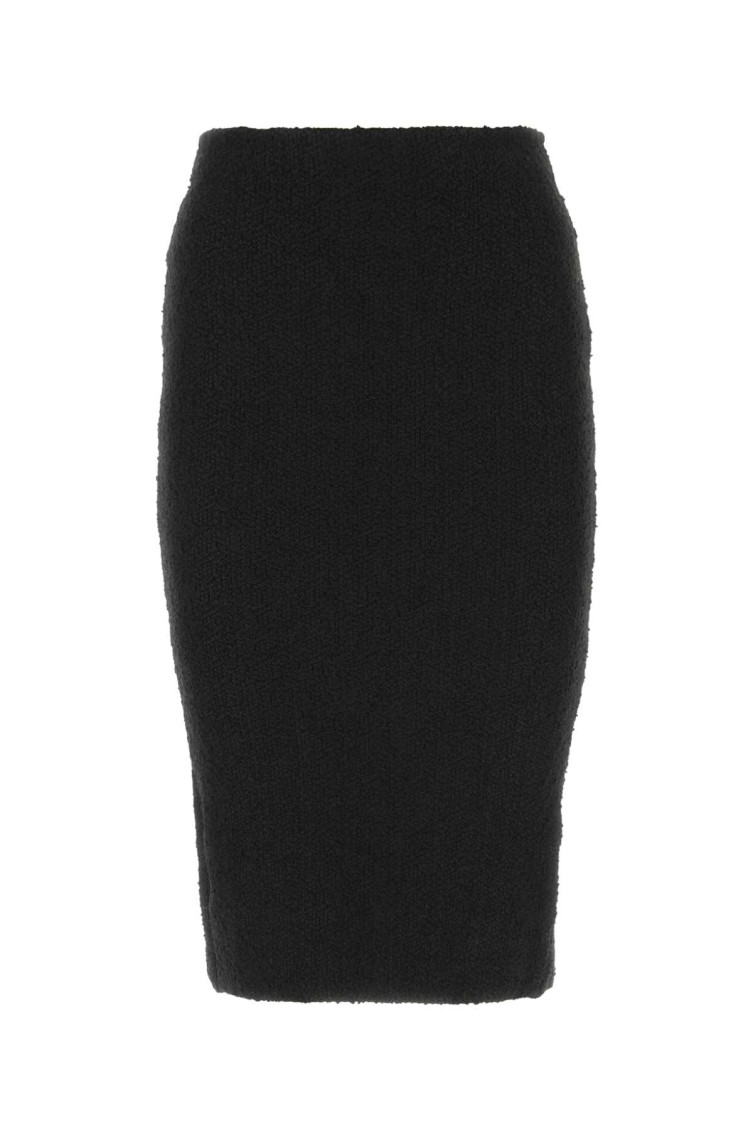 Black Terry Fabric Skirt