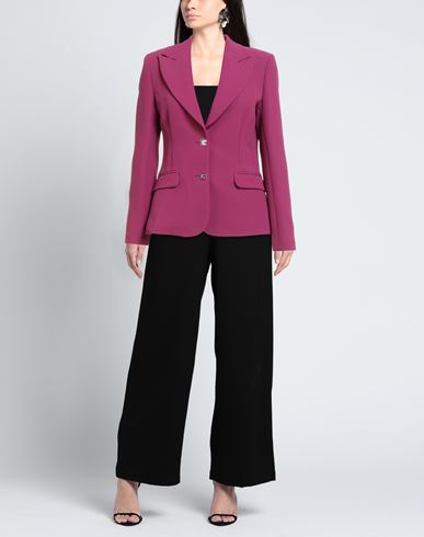 Woman Blazer Mauve Size 4 Polyester, Elastane