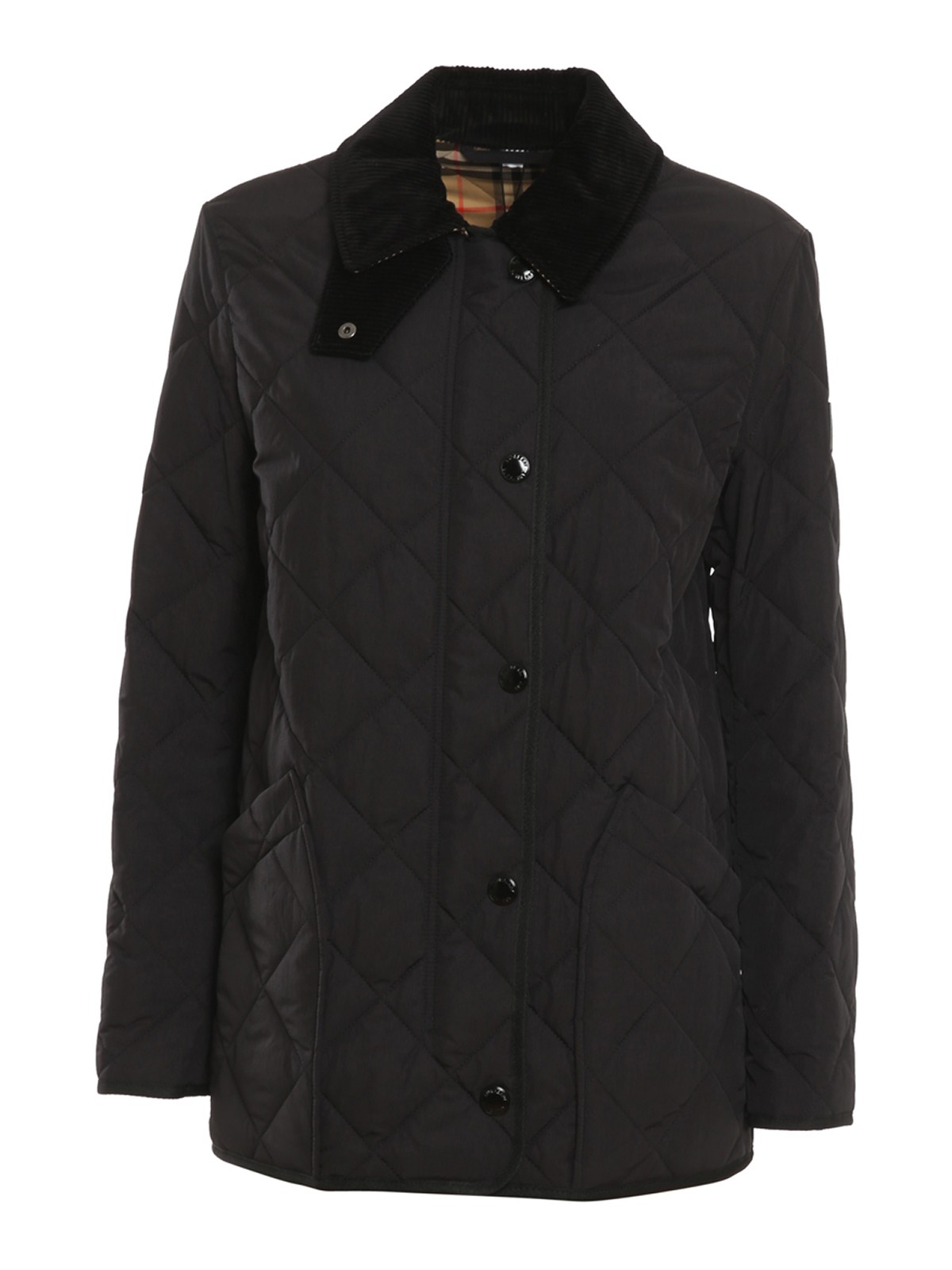 Diamond quilted thermoregulated barn jacket - Black