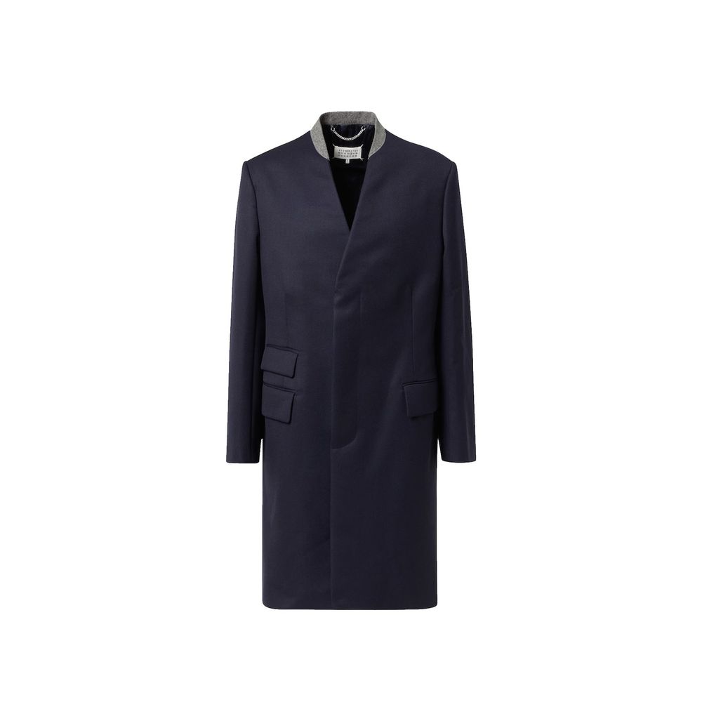 Wool Coat — Navy