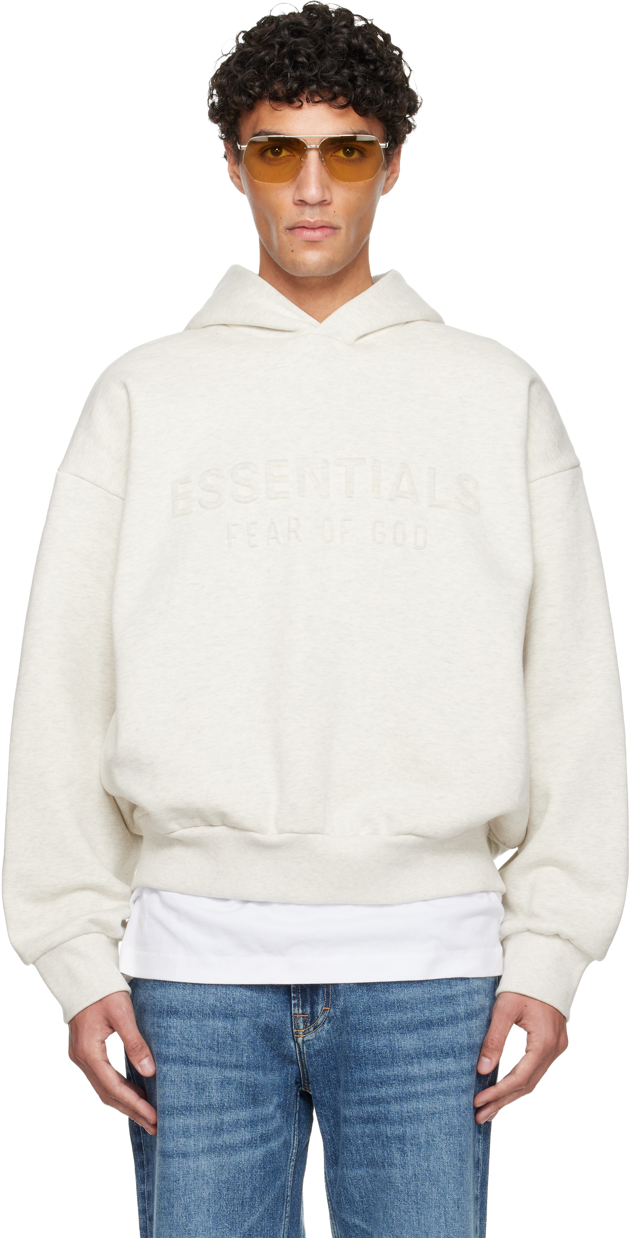 Off-White Holiday Embossed 'Essentials' Classic Hoodie