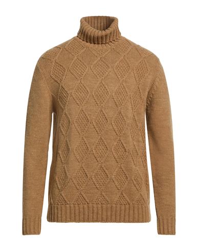 Man Turtleneck Camel Size 40 Acrylic, Wool, Alpaca wool