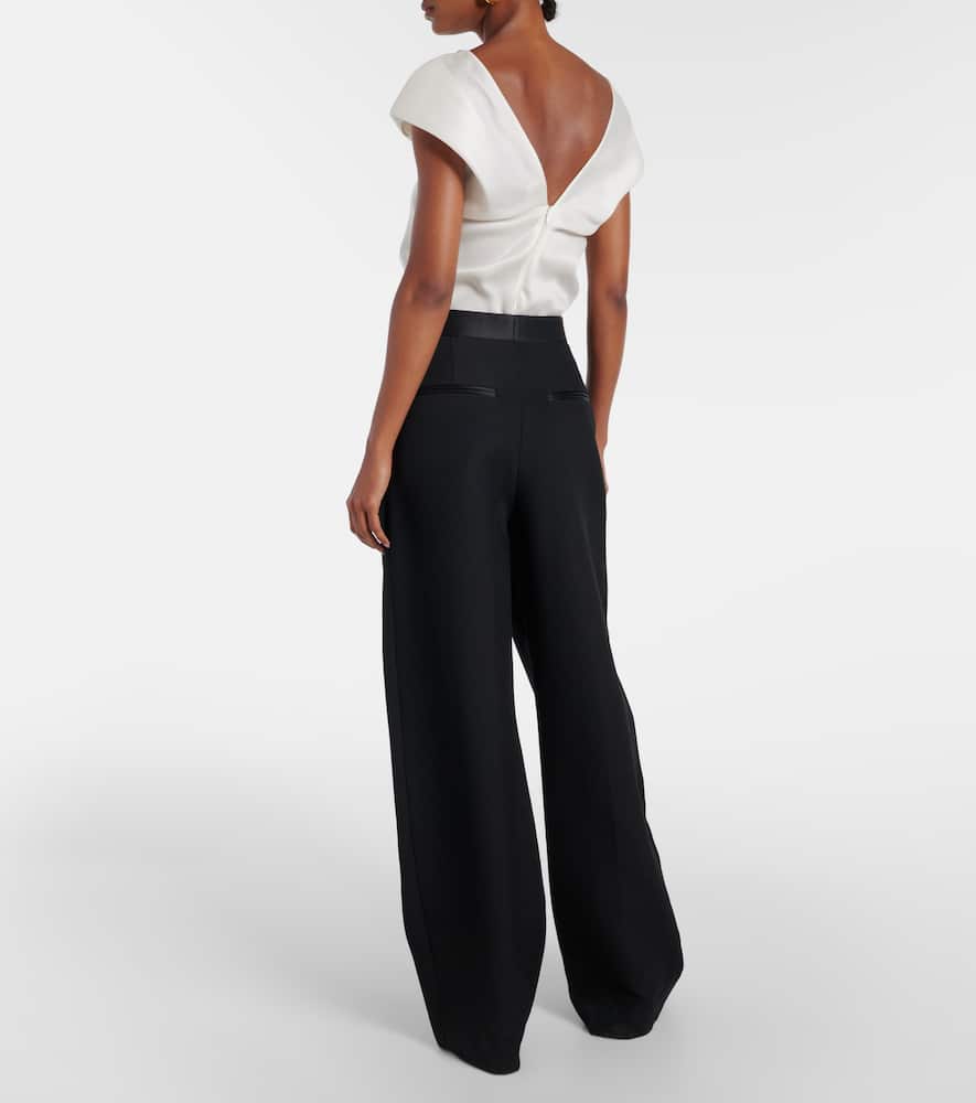 Marine wide-leg pants