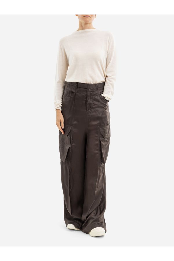 Oversized Technical Cargo Pants — Brown