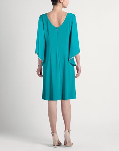 Signature Woman Midi dress Turquoise Size 14 Polyester, Elastane