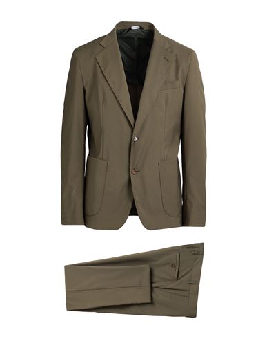 Man Suit Military green Size 36 Polyester, Viscose, Elastane