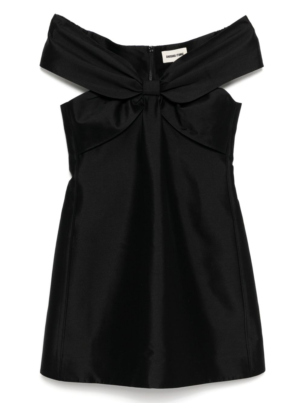 Bow mini dress - Black