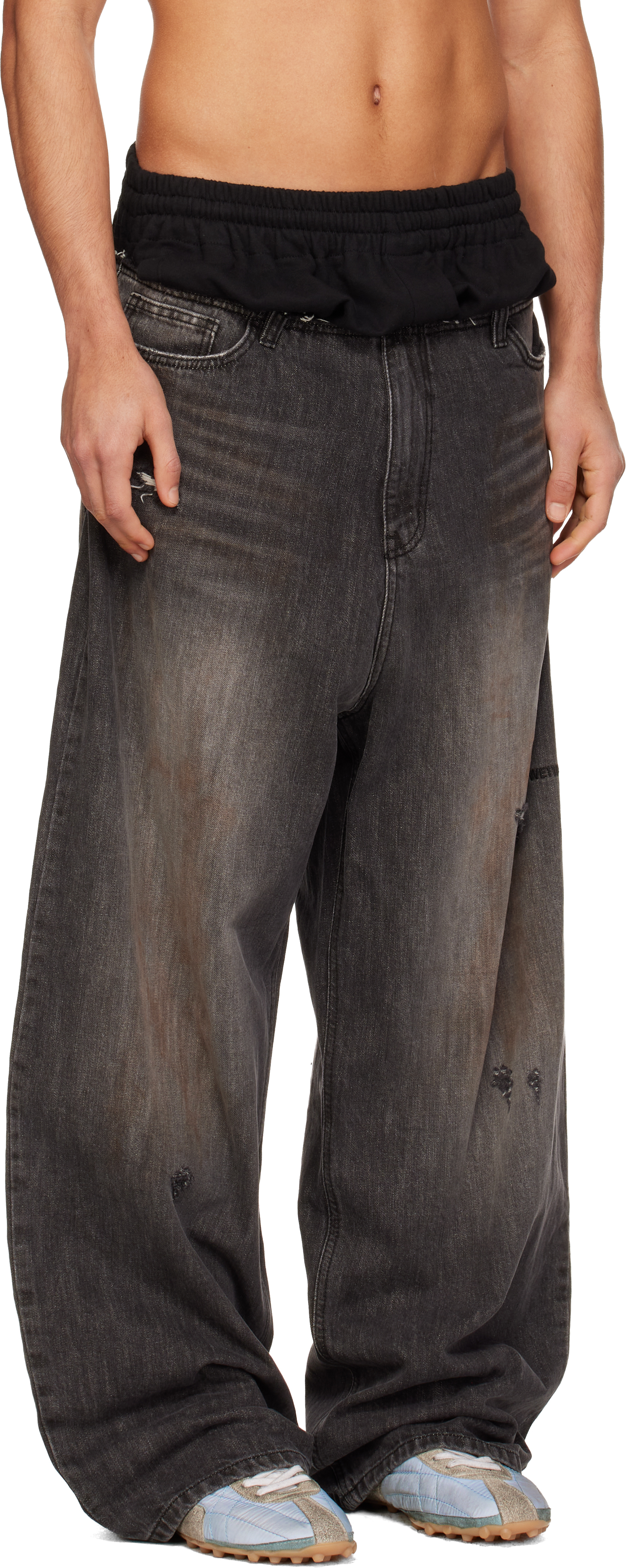 Black Layered Jeans