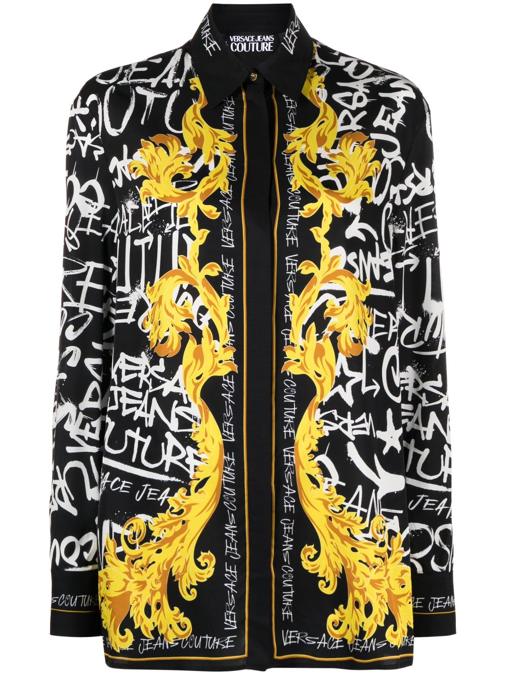 Logo Couture print blouse - Black