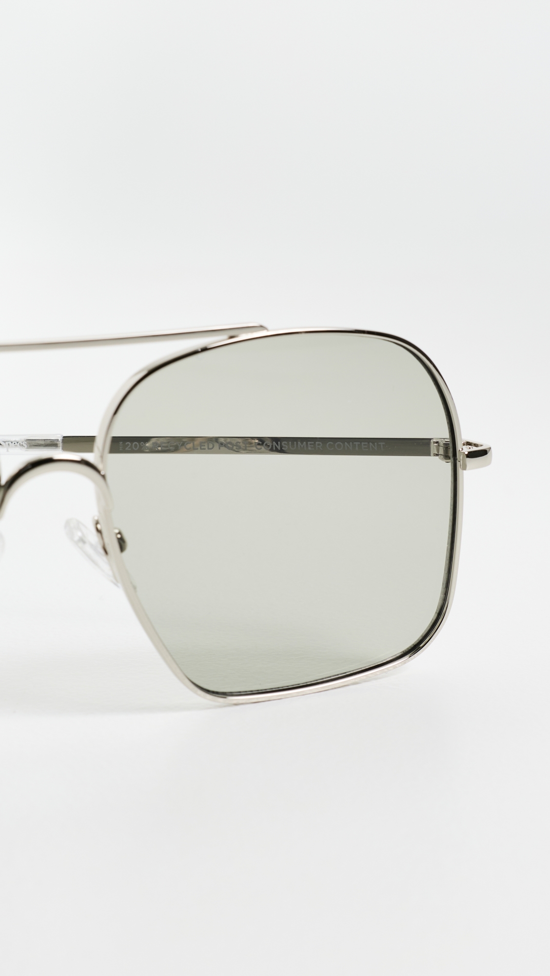 Civelle Sunglasses Bright Silver/Xtal Clear One Size