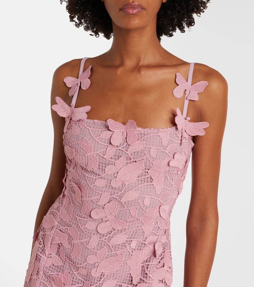 Embroidered lace maxi dress
