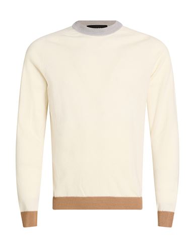 Man Sweater Cream Size 44 Wool