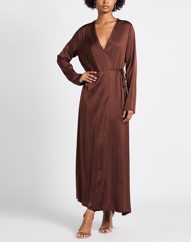 Woman Maxi dress Brown Size L Viscose