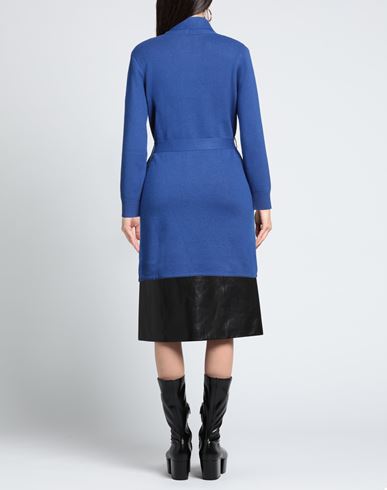 Cashmere Company Woman Cardigan Blue Size 8 Wool, Cashmere