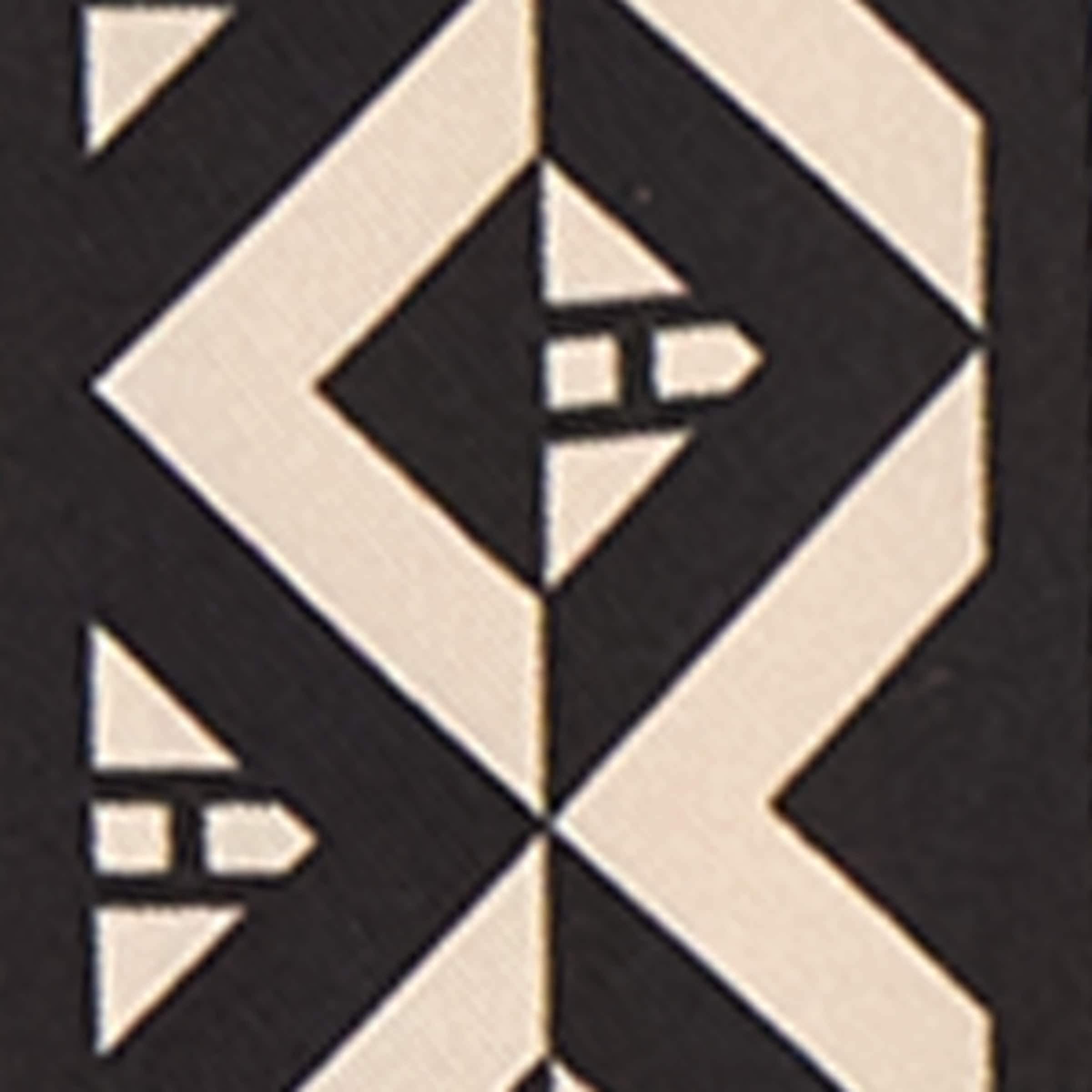 Silk Geometric Print Skinny Scarf