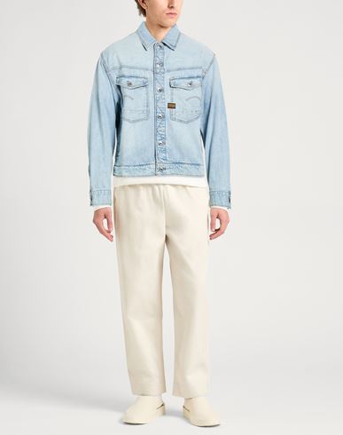 Man Denim outerwear Blue Size XL Cotton