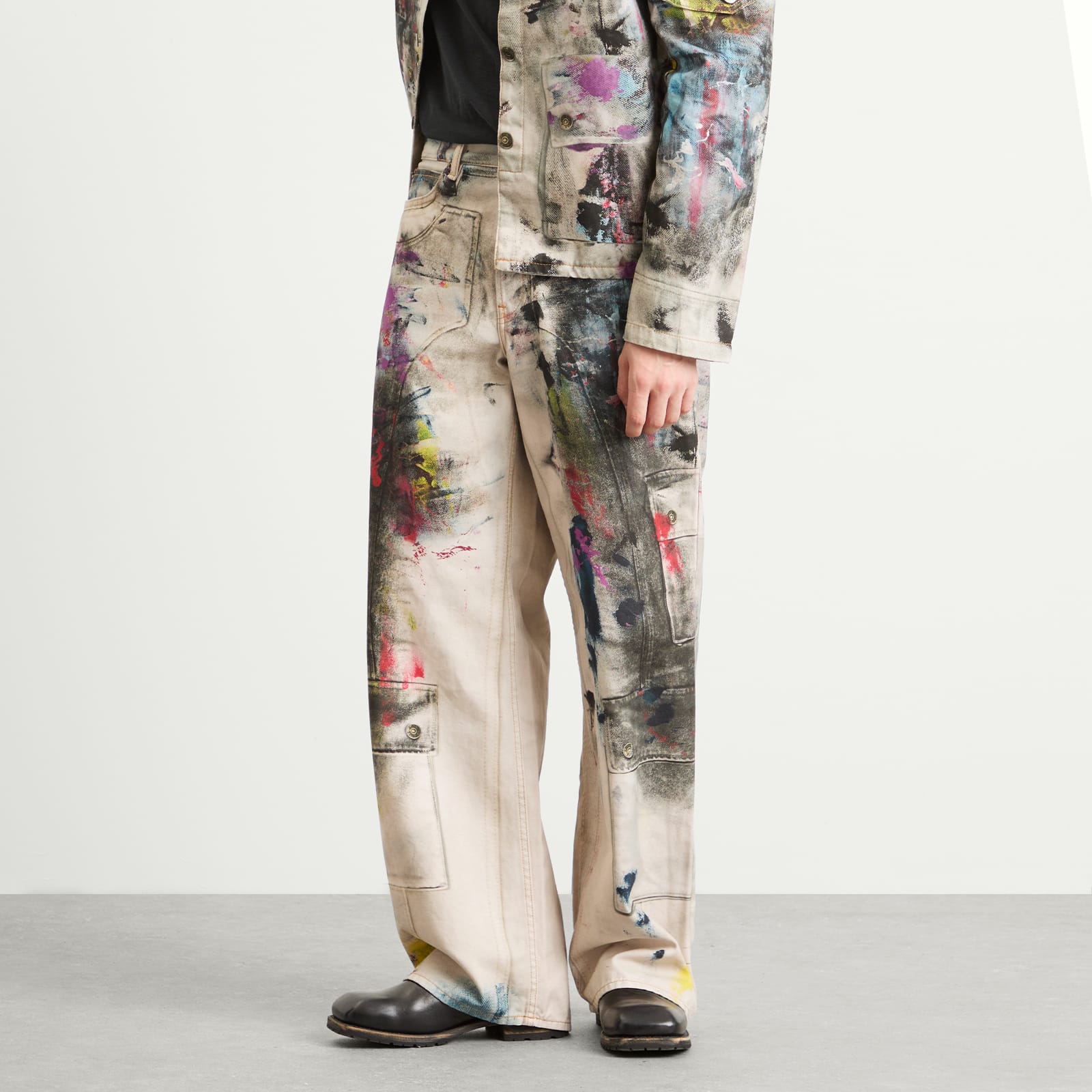 Men's 1981 U Painter Printed Decorator Jeans White/Multi