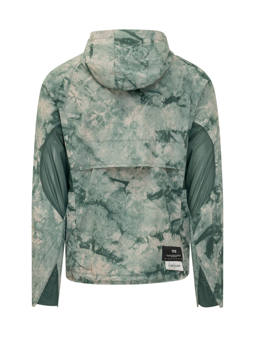 Green Printed Hood Jacket