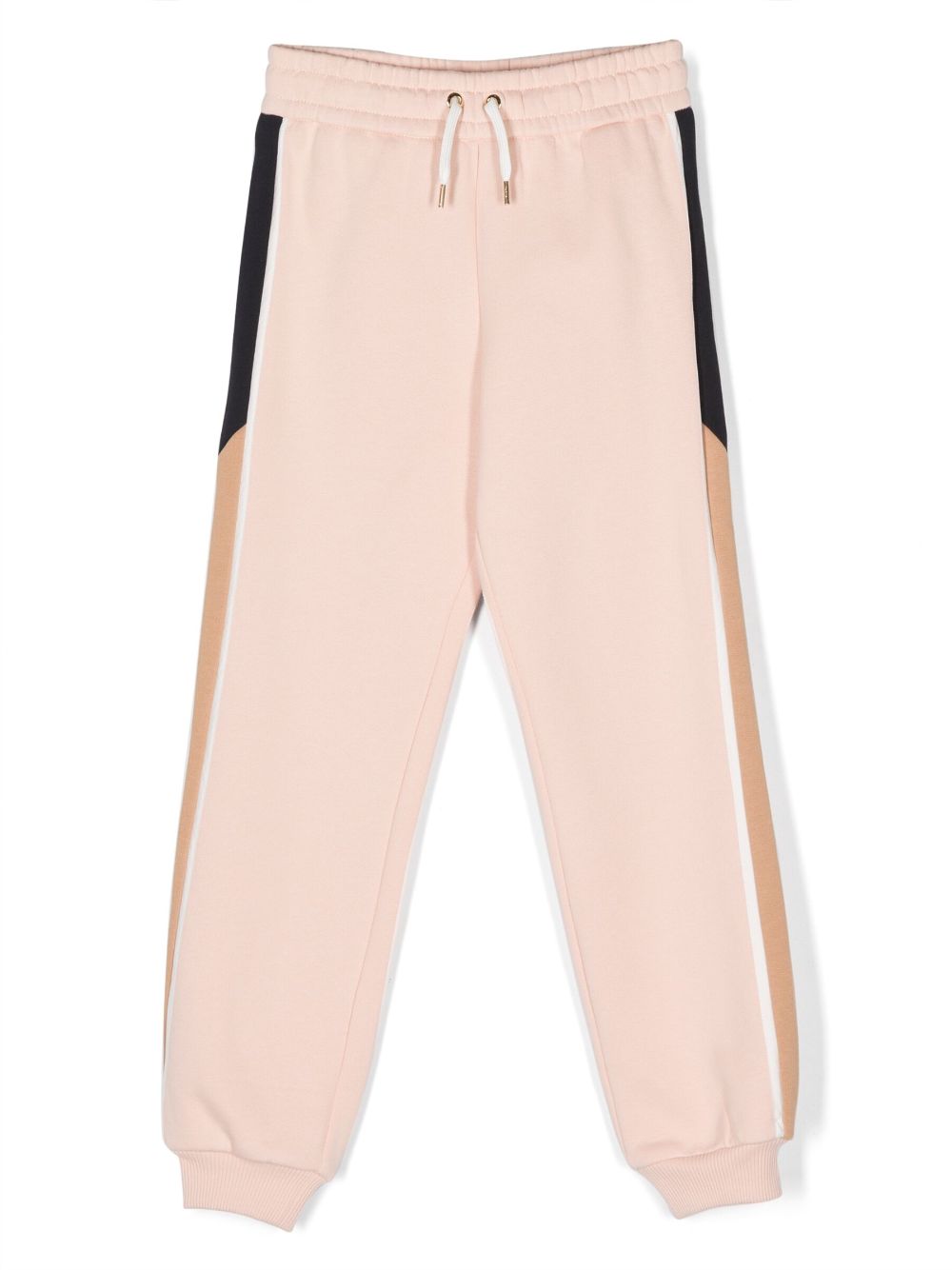 Colour-block cotton track pants - Pink
