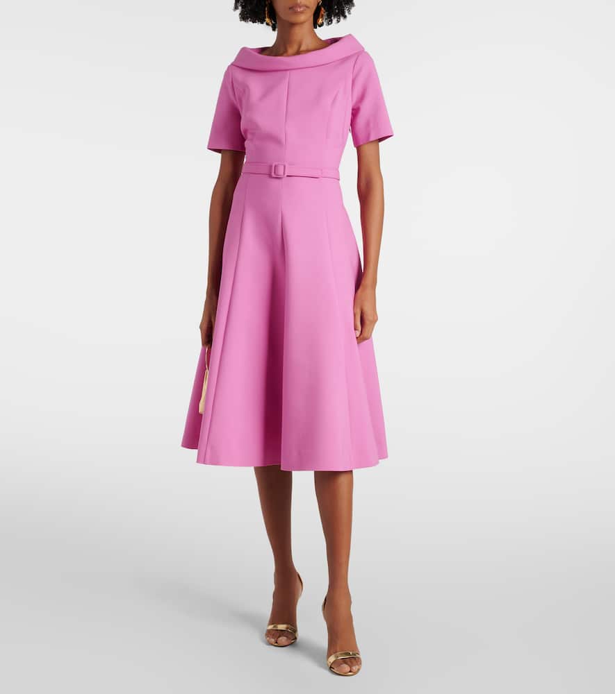 Wool-blend midi dress