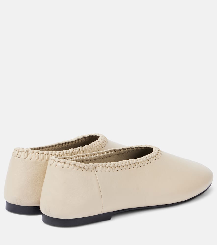 A. Emery Park embroidered leather ballet flats